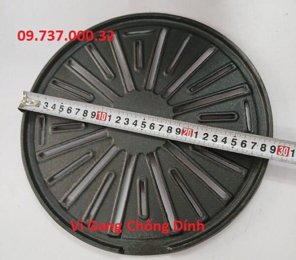 Vỉ nướng thịt bằng gang bếp nướng than hoa, bếp lẩu nướng ga, bếp điện - Ảnh 5