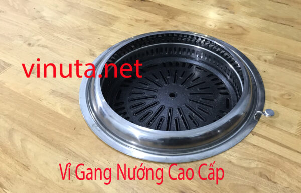 Vỉ nướng Gang chống dính bếp nướng than hoa nhà hàng - Ảnh 4