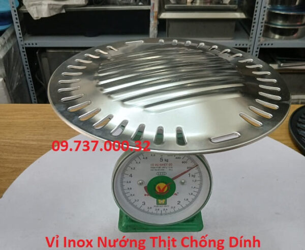 Vỉ nướng inox 304 chống dính, vỉ nướng tròn bếp nướng than hoa tại bàn - Ảnh 7