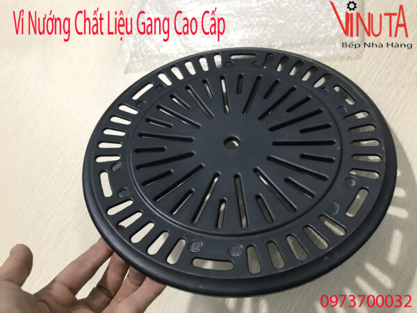 Vỉ nướng Gang chống dính bếp nướng than hoa nhà hàng - Ảnh 3