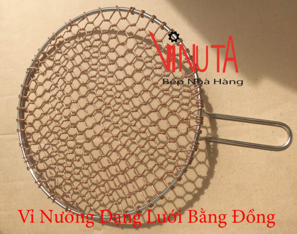Vỉ nướng đồng, khay nướng thịt bằng đồng chuyên dùng bếp nướng Than BBQ - Ảnh 5