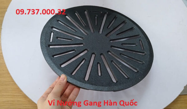 Vỉ nướng thịt bằng gang bếp nướng than hoa, bếp lẩu nướng ga, bếp điện - Ảnh 6