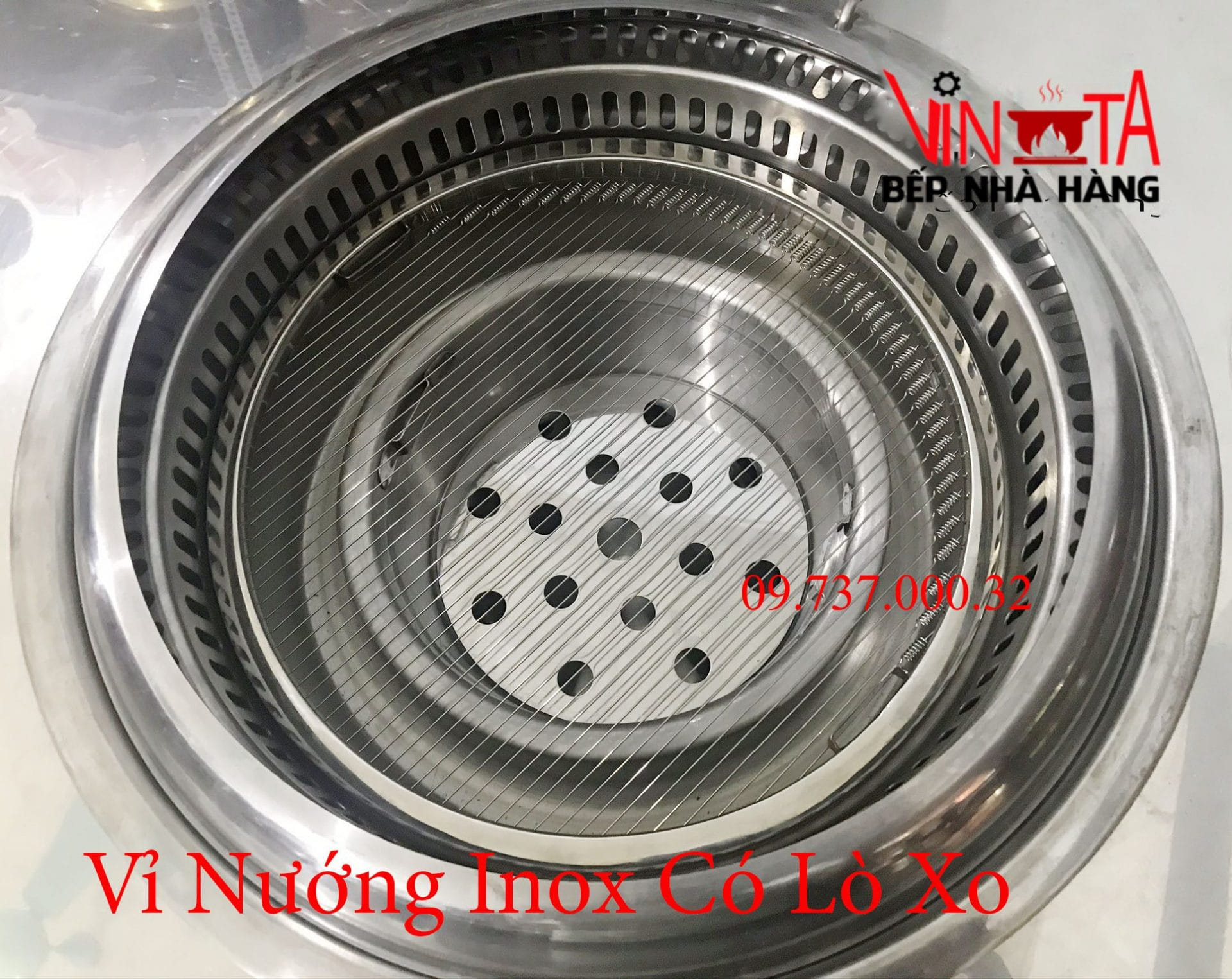 vỉ nướng inox có lò xo