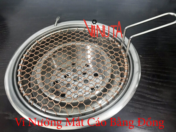 Vỉ nướng đồng, khay nướng thịt bằng đồng chuyên dùng bếp nướng Than BBQ - Ảnh 6