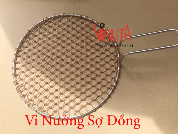 Vỉ nướng đồng, khay nướng thịt bằng đồng chuyên dùng bếp nướng Than BBQ - Ảnh 8