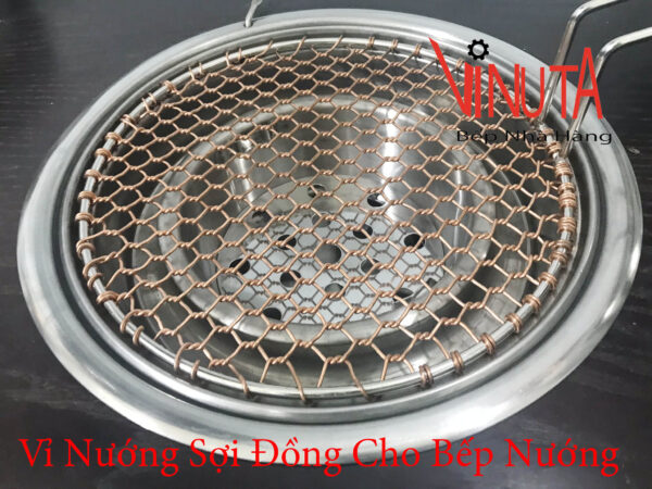 Vỉ nướng đồng, khay nướng thịt bằng đồng chuyên dùng bếp nướng Than BBQ - Ảnh 9