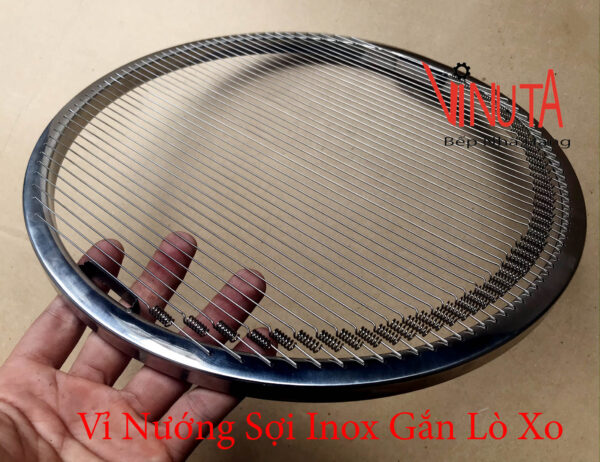 Vỉ Nướng Lò Xo Inox 304 nướng thịt bò dùng cho bếp nướng than hoa BBQ - Ảnh 6