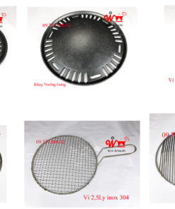 Vỉ nướng than bếp nướng, gogi, đĩa, khay, inox 304, gang chống dính