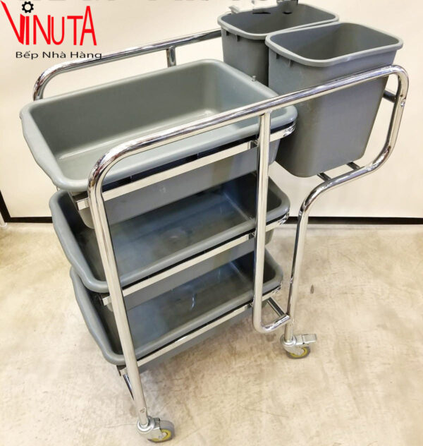 Xe Thu Dọn Bát Đĩa Nhà Hàng đảm bảo, chất lượng, uy tín, giá rẻ - Ảnh 3