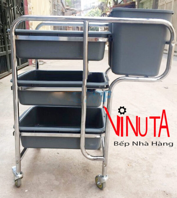 Xe Thu Dọn Bát Đĩa Nhà Hàng đảm bảo, chất lượng, uy tín, giá rẻ - Ảnh 4