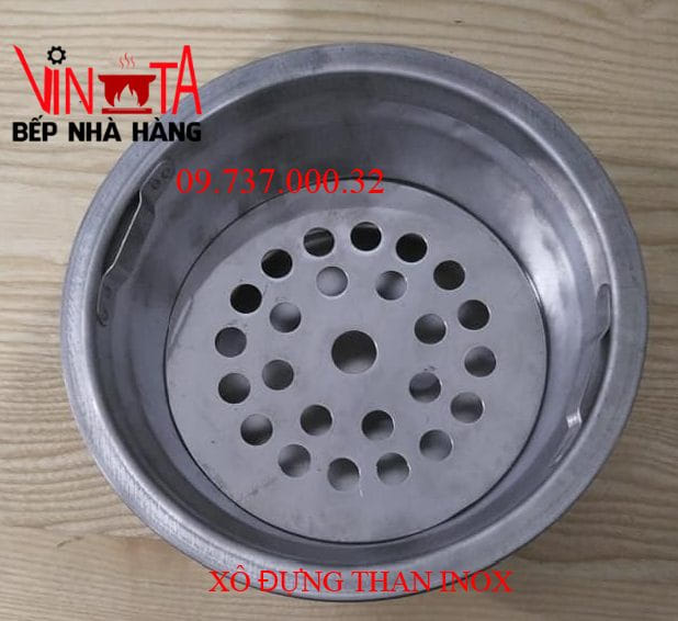 xô đựng than inox