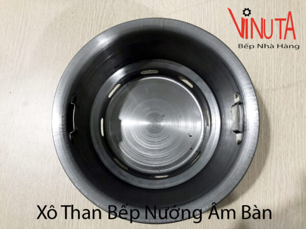 Xô đựng than bếp nướng than hoa âm bàn - Ảnh 2