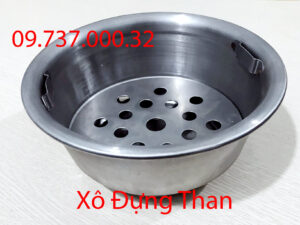chậu để than | xô than bếp nướng bbq tại bàn, âu chứa than giá rẻ, bền, đẹp
