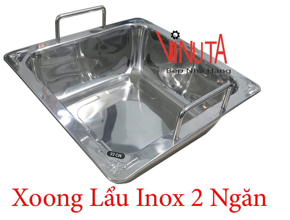 xoong lẩu inox 2 ngăn