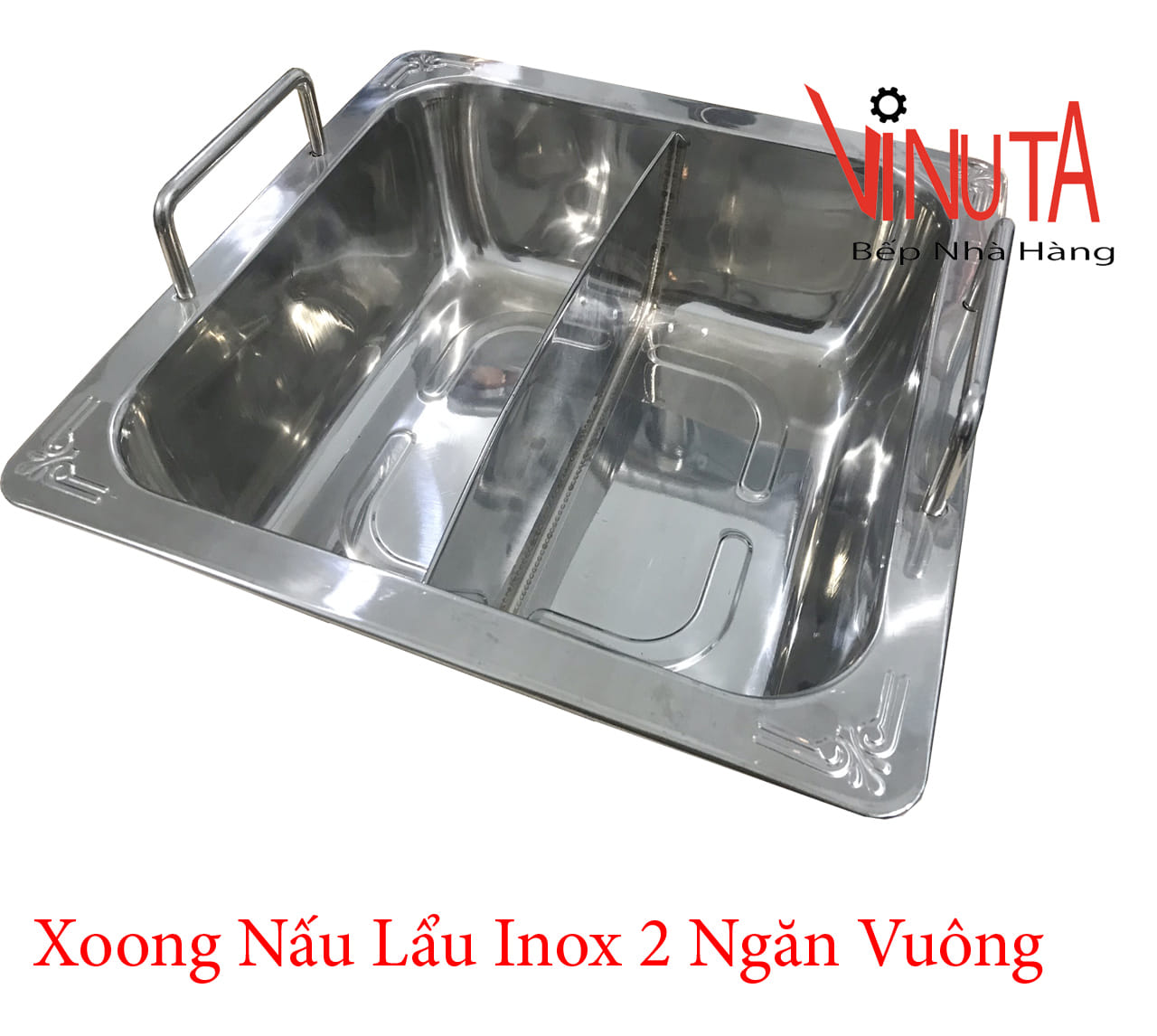 xoong nấu lẩu inox 2 ngăn vuông tại đồng nai