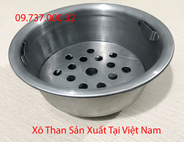 chậu để than | xô than bếp nướng bbq tại bàn, âu chứa than giá rẻ, bền, đẹp - Ảnh 10
