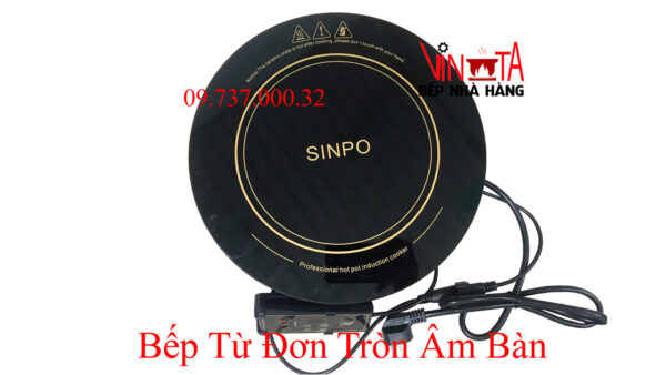 Bếp lẩu âm bàn 2500w, bếp từ tròn đơn âm bàn nhà hàng lẩu buffet,hotpot - Ảnh 2