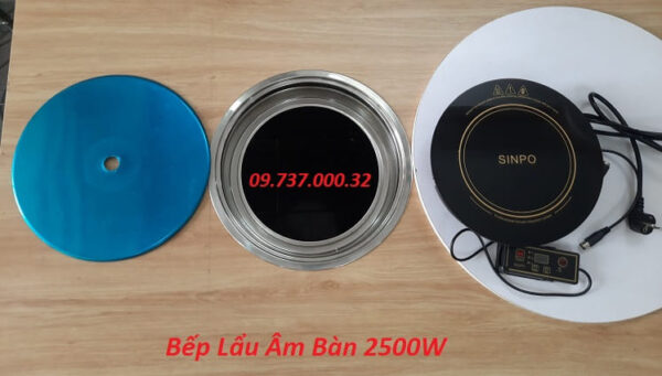 Bếp lẩu âm bàn 2500w, bếp từ tròn đơn âm bàn nhà hàng lẩu buffet,hotpot - Ảnh 7