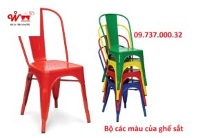 bộ các màu của ghế sắt