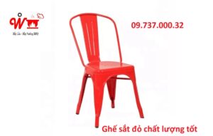 ghế sắt đỏ chất lượng tốt