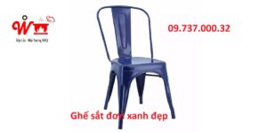 ghế sắt đơn xanh đẹp