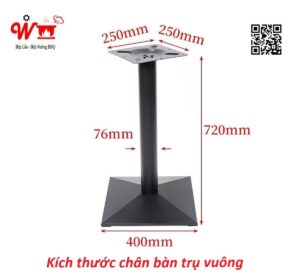 kích thước chân bàn trụ vuông