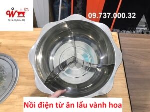 nồi điện từ ăn lẩu vành hoa