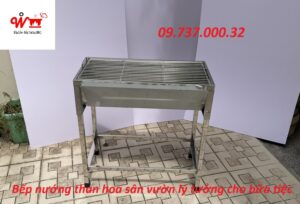 bếp nướng than hoa sân vườn lý tưởng cho bữa tiệc