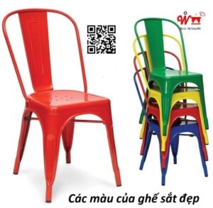 màu của ghế sắt cho quán ăn
