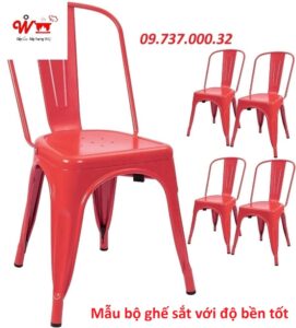 mẫu bộ ghế sắt với độ bền tốt