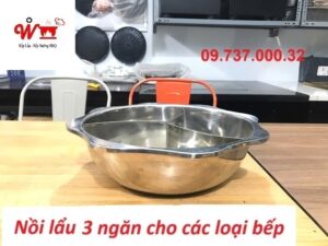 nồi inox xịn 3 ngăn chất lượng cho các loại bếp