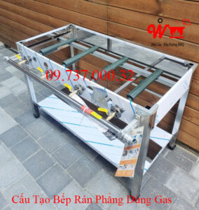 Cấu tạo bếp rán phẳng dùng Gas