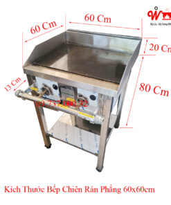 Kích thước bếp chiên rán phẳng 60x60cm