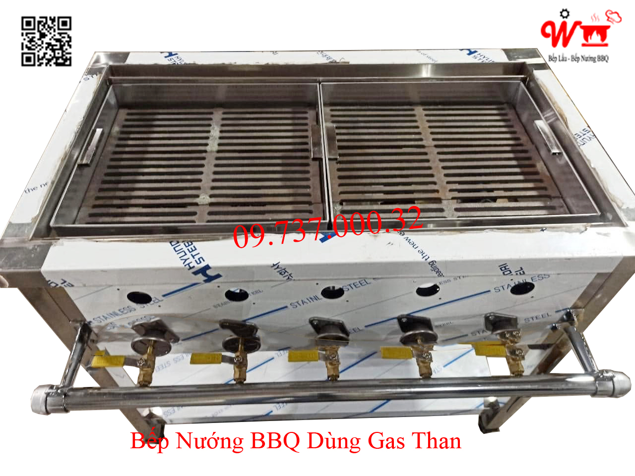 Bếp nướng BBQ dùng Gas Than