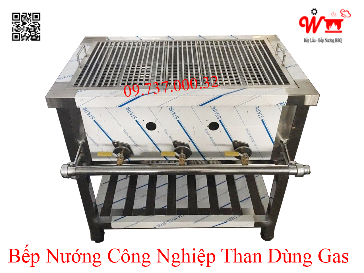 Bếp nướng công nghiệp than dùng Gas