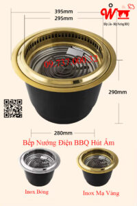 Bếp nướng điện hút âm