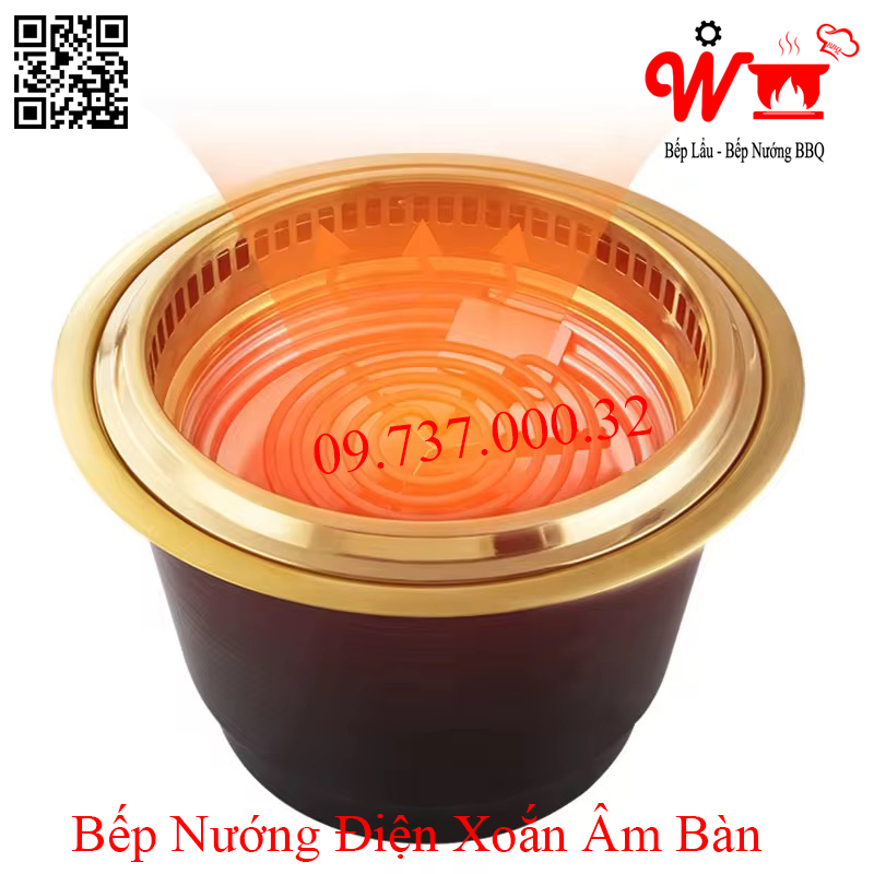 Bếp nướng điện xoắn âm bàn