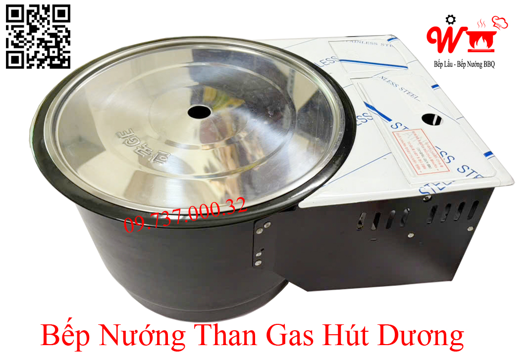 Bếp nướng than Gas hút dương