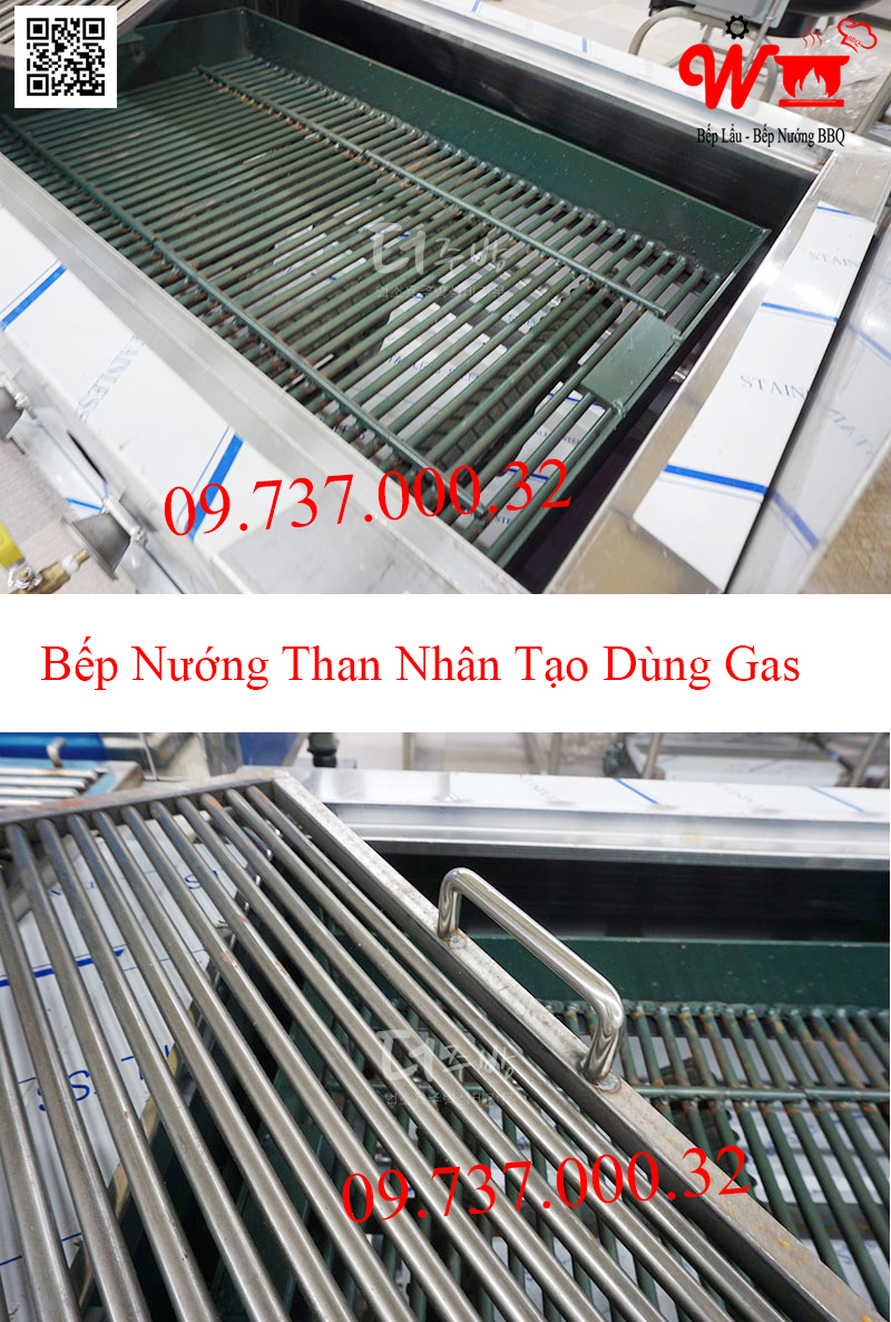 Bếp nướng than nhân tạo dùng Gas