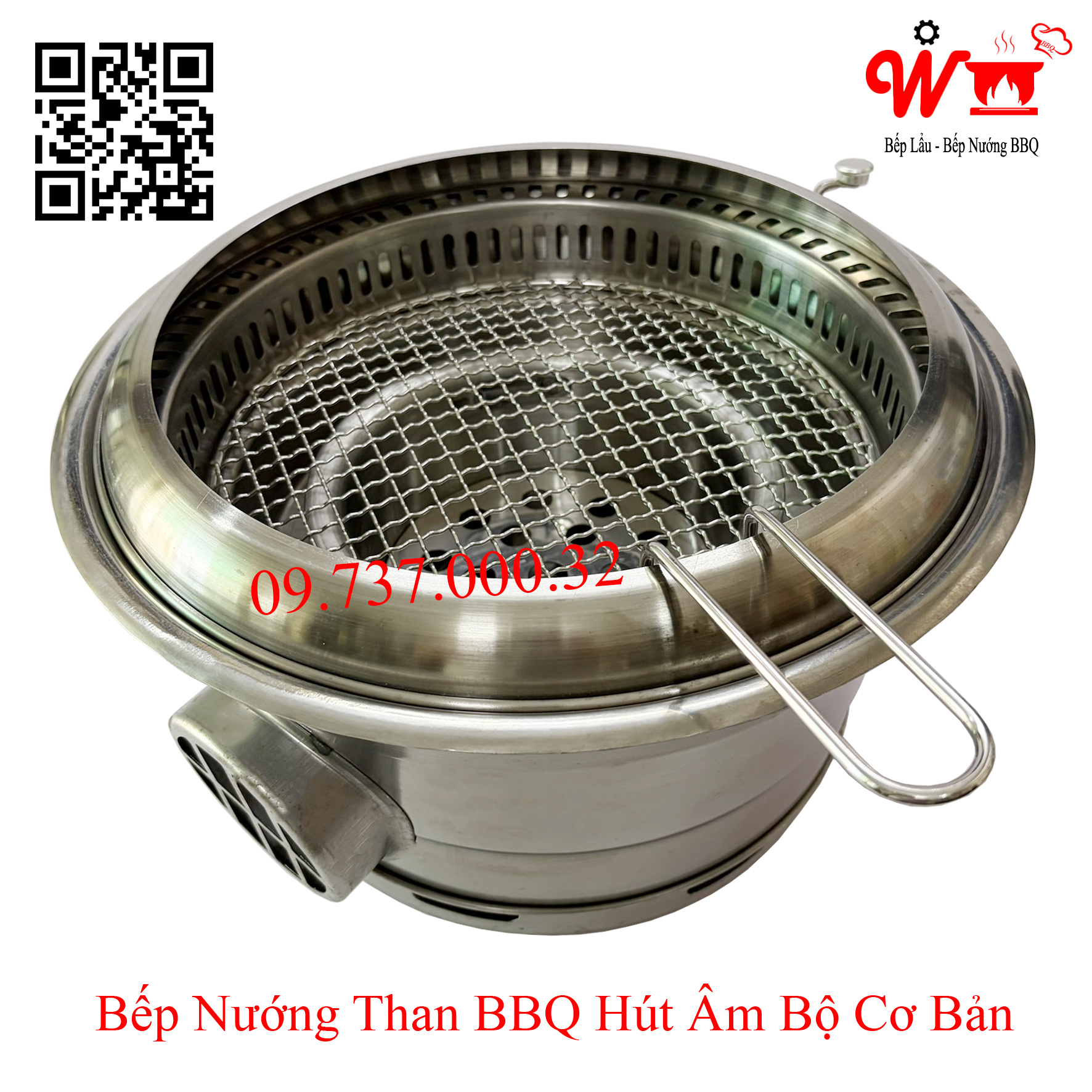 Bếp nướng than BBQ hút âm bộ cơ bản