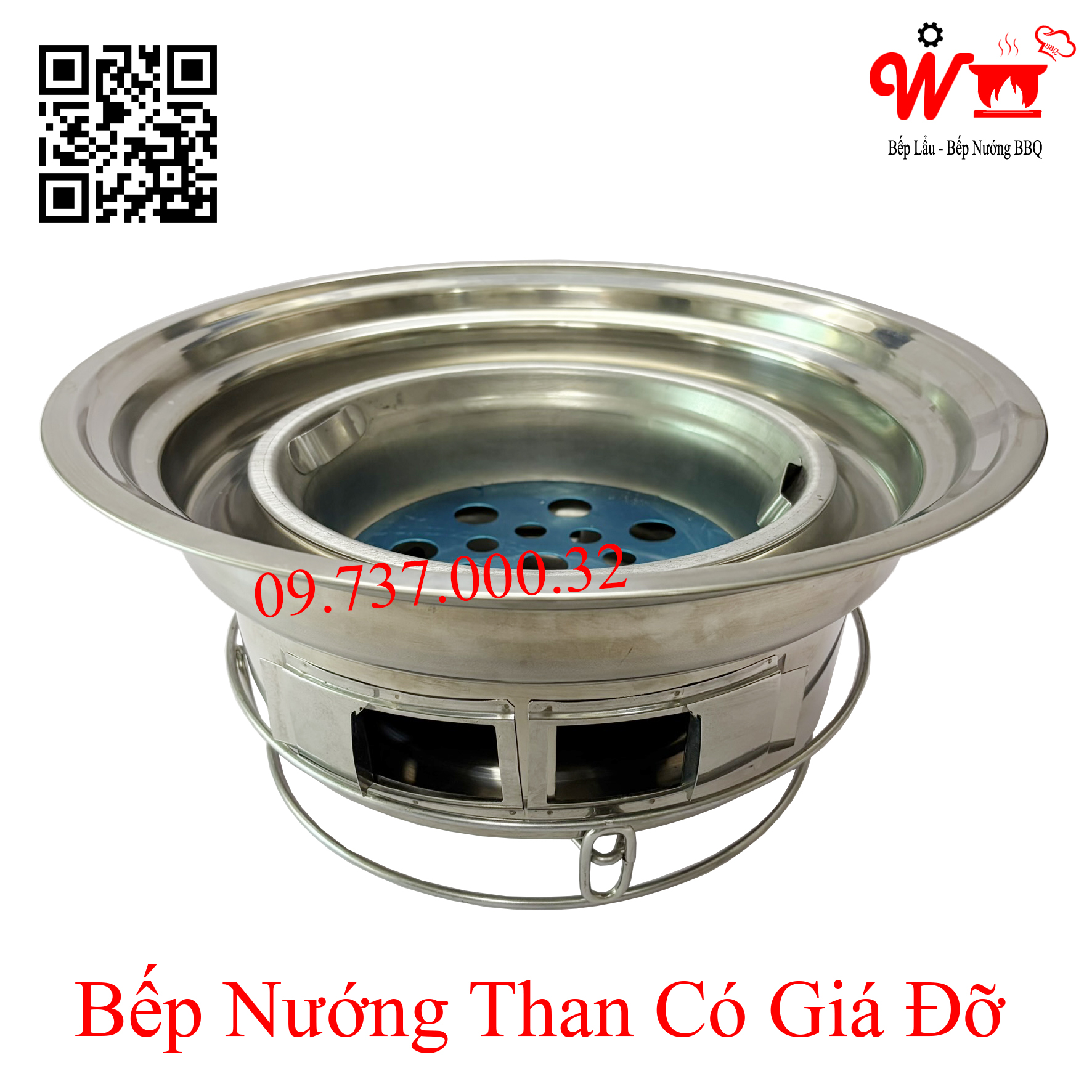 Bếp nướng than có giá đỡ