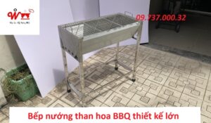 bếp nướng than hoa bbq thiết kế lớn