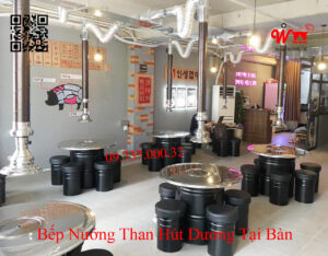 Bếp nướng than hút dương tại bàn