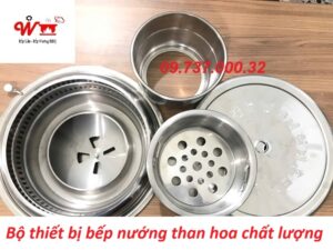 bộ thiết bị bếp nướng than hoa chất lượng