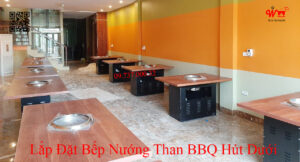 lắp đặt bếp nướng than BBQ hút dưới